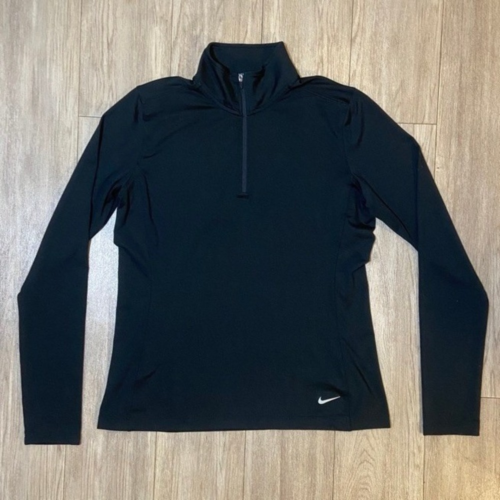 Nike Golf Tour Women's M Dri-FIT Quarter Zip Pullover Black Activewear